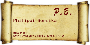 Philippi Borsika névjegykártya